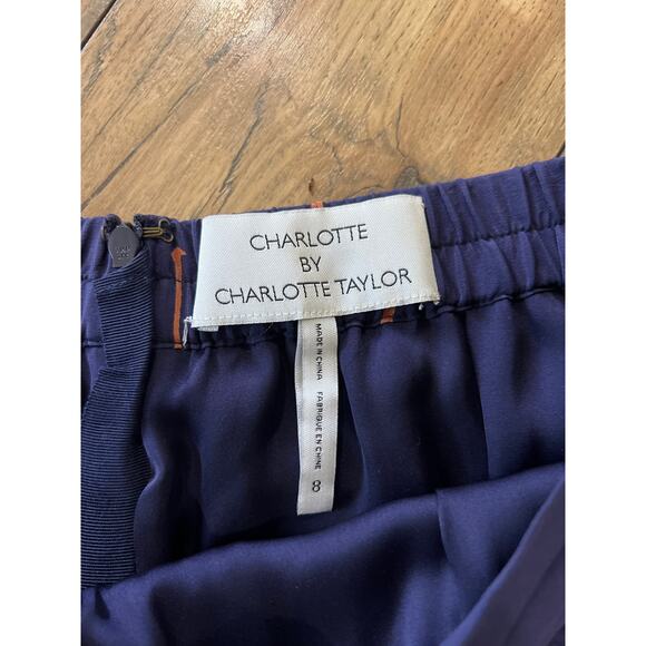 Charlotte by Charlotte Taylor size 8 silk skirt with flamingos - Picture 4 of 5